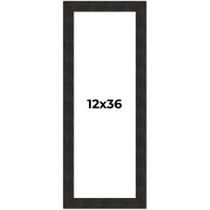 PosterPalooza | Panoramic Contemporary Black Picture Frame - UV Acrylic, Foam Board Backing, Hanging Hardware - 1 of 4