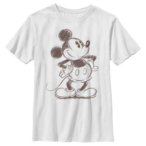 Boy's Disney Mickey Mouse Vintage Sketch T-Shirt - 1 of 4