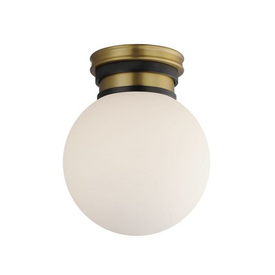 Maxim Lighting San Simeon 1 - Light Semi-Flush Mount in  Black/Natural Aged Brass