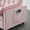 55" Wide Modern Convertible Sleeper Sofa with Pull-Out Bed and Side Pockets for Living Room -3irtyhousy - 3 of 4