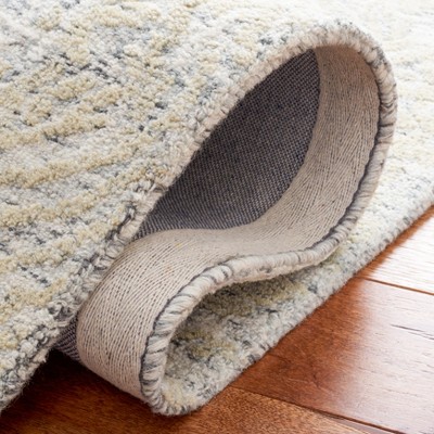 Gray Square Hand-Tufted Wool Area Rug