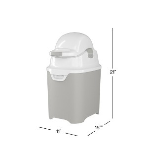 Foundations Mini Diaper Pail with Airtight Lid - Durable & Odorless Diaper Disposal, Holds up to 30 Newborn Diapers, Refill with Any Bags - 1 of 4