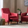 CAVINAS Mid-Century Modern Wingback Chair, Reclining Chair, Armchair with Footrest, Single Sofa Chair, Comfy Reading Chair for Bedroom, Living Room - 3 of 4