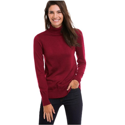 Women's 2024 maroon turtleneck