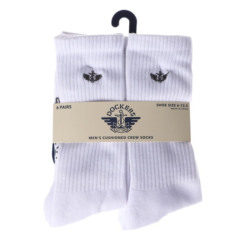 Dockers Men's Socks & Hosiery - 6-Pack Cushioned Athletic & Dress Crew Socks for Men, 2 of 7