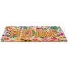 Northlight Pink and Orange Floral "Home" Outdoor Natural Coir Doormat 18" x 30" - 4 of 4