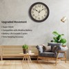 Aoibox Foxtop Retro Silent Non-Ticking Round Classic Quartz Wall Clock for Living Room Kitchen Home Office 12 Inch Bronze - 2 of 4
