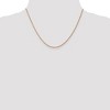 Black Bow Jewelry 1mm 14K Rose Gold Solid Singapore Chain Necklace - 2 of 4
