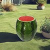 Vynxaria 13.4" Oversized Watermelon Fruit Stool, Resin Multi-Purpose Stool/Side Table/Plant Stand - Indoor Outdoor Home Garden Decor - 2 of 4