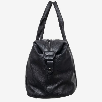 X RAY Pebbled Faux Leather Travel Duffel Bag Black — фото 4