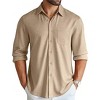 COOFANDY Men's Wrinkle Free Shirt Casual Button Down Long Sleeve Dress Shirts - 4 of 4