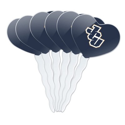 John Carroll University Primary Logo Heart Love Cupcake Picks Toppers Decoration Set of 6