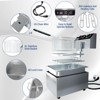 Dual-Tank Commercial Deep Fryer,  Stainless Steel Countertop Fryer Machine with Baskets and Lids - 3 of 4