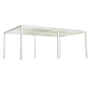 Kozyard Outdoor Aluminum Louvered Pergola – Rainproof Gazebo with Adjustable Roof, Perfect Sun Shade for Patio, Garden, or Backyard - 1 of 4