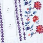 white vine embroidery