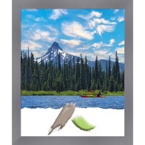 18"x22" Edwin Wood Frame Art Gray, Modern Wall Decor - Amanti Art: Includes Acrylic Glazing - 1 of 4