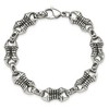 Black Bow Jewelry 13mm Stainless Steel Antiqued & Textured Chain Link Bracelet, 8.75 In - 4 of 4
