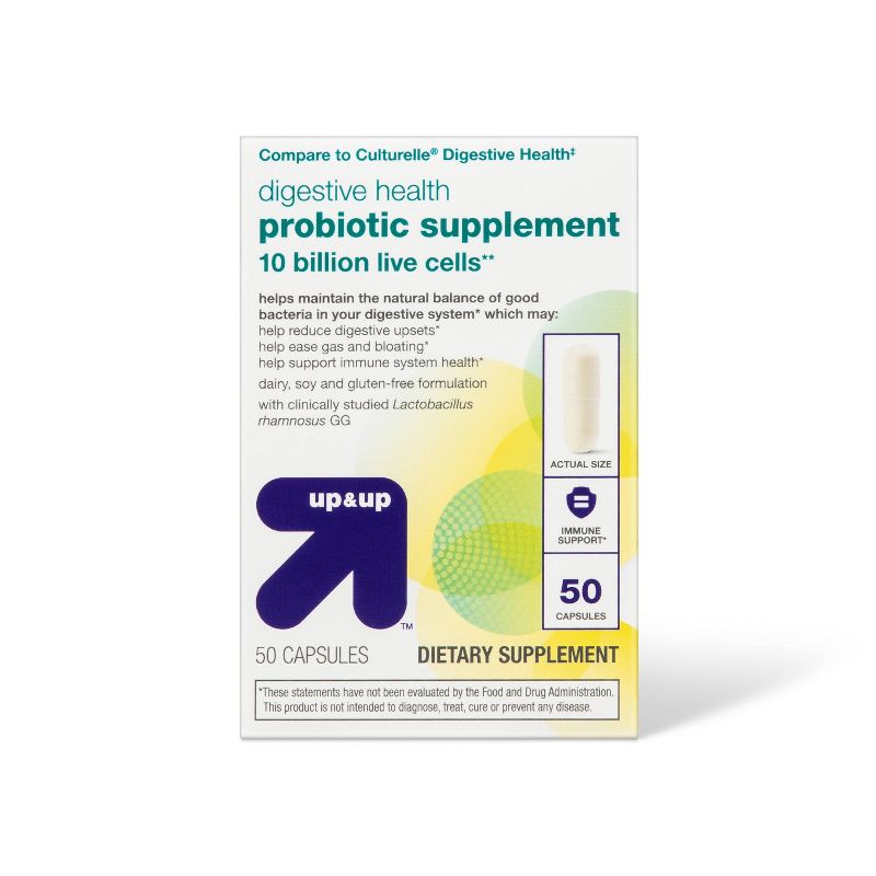 Probiotic Supplement Capsules - 50ct - up &#38; up&#8482;, 1 of 7