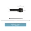 1-Inch Curtain Rod, Decorative Striped Cone Finials & Hardware for Home Decor in Bedroom, Living Room & Kitchen, 66-120-Inch by Lavish Home - 2 of 4