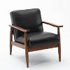Comfort Pointe Austin Leather Gel Wooden Base Accent Chair - 2 of 4