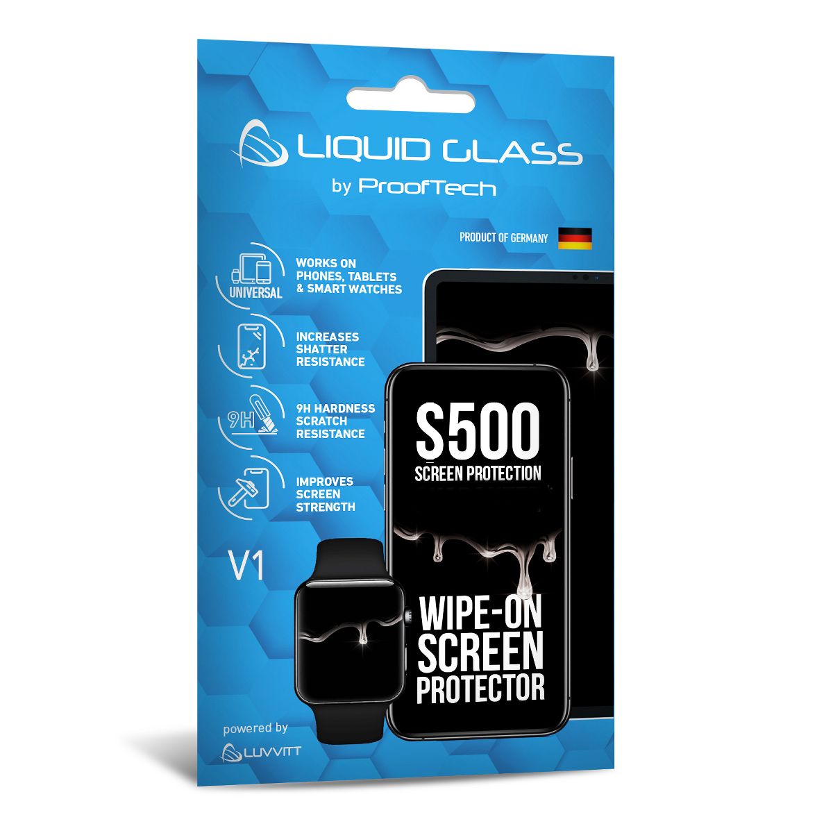 LUVVITT Liquid Glass Screen Protector with $500 Screen Protection Coverage - Universal