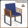 Tangkula Patio Dining Chairs Set of 6 w/ Seat Back Cushions & Heavy-Duty Metal Support - 4 of 4