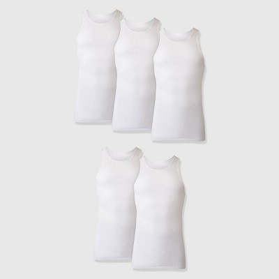 Hanes Premium Men's Tank Top Undershirt 5pk - Black/gray : Target