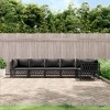 vidaXL Outdoor Patio Lounge Set, 6-Piece Anthracite Powder-Coated Steel with Thickly Padded Cushions - Modern Design, Sturdy & Durable - 2 of 4