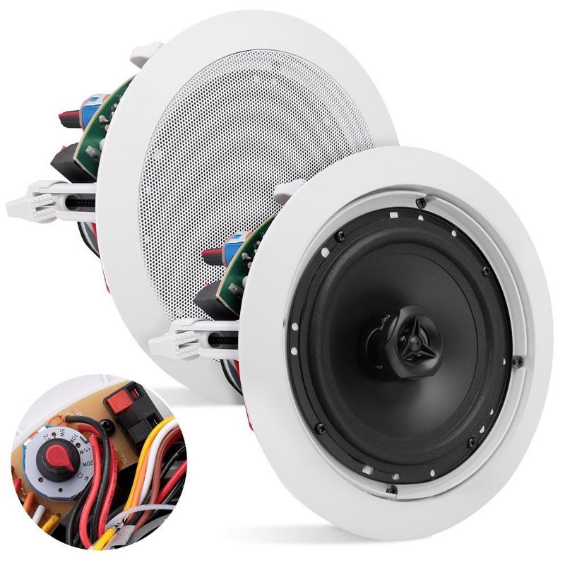 Pyle Ceiling and Wall Mount Speaker-6.5” - White, 1 of 9