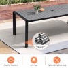 Pellebant Patio Dining Table Durable WPC Tabletop Aluminum Frame Indoor/Outdoor Dining Table for Backyards Poolside Gardens - 4 of 4
