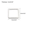 Unique Bargains Square Hollow Open Bezel Linking Ring for Jewelry Making 100 Pcs - 2 of 4