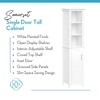 RiverRidge Home Somerset Single Door Tall Bathroom Cabinet Storage Organizer with Shelves White - image 4 of 4