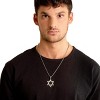 West Coast Jewelry Men's Large Star of David Polished Stainless Steel Necklace - 24" - 2 of 4
