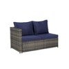 CAVINAS Outdoor Furniture Set, Woven L Shaped Patio Furniture with Coffee Table, Modern Lawn Furniture for Garden - 2 of 4