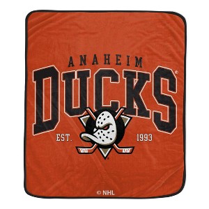 NHL Anaheim Ducks Vintage Arch Block Ultra Soft Blanket - 1 of 1