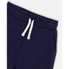 Deux par Deux Boy French Terry Sweatpants with Side Pockets Navy Blue - 4 of 4