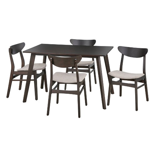 5pc Parlin Dining Set Walnut - Buylateral : Target