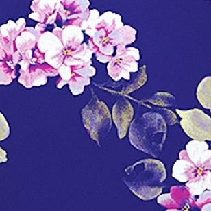 navy purple floral