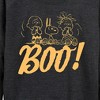 Women's - Peanuts - Boo Lightweight French Terry Wide Neck Long Sleeve Shirt - 2 of 4