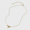 14K Gold Dipped Cubic Zirconia Rondelle Initial Necklace - A New Day™ Gold - 2 of 4