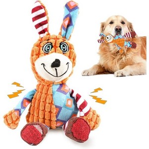 ZippyPawsToys Puppy Teething Interactive Chewing Plush Toy to Keep Them Busy, Best Birthday, Christmas, Halloween, Easter Gift, Elephant - 1 of 4