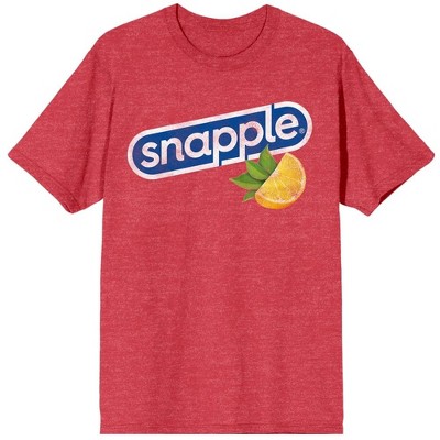 Snapple Logo Lemon and Tea Women's Red Heather Graphic Tee