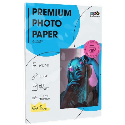 PPD Glossy Photo Paper 8.5x14" 50 sheets 255 gsm for Inkjet Printers