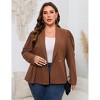 Clearlove Women Casual Blazer Open Front Long Sleeve Work Office Cardigan Jackets - 2 of 4