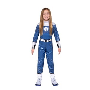 Marvel Girl's Fantastic Four Halloween Costume Jumpsuit 5pc - 1 of 2