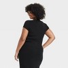 Women's Boucle Short Sleeve Crewneck Pullover Sweater - A New Day™ - 2 of 3