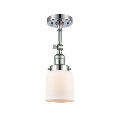 Bell - 1 Light Semi-Flush Mount In Industrial Style-13.5 Inches Tall and 5 Inches Wide