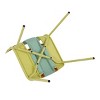 GlasFlength Accent Chairs Modern Striped Seating All Weather Construction Indoor Outdoor Use For Living Room, Yellow, 20.47"*18.9"*31.5" - 3 of 4