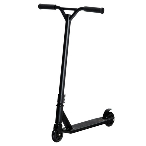 Aosom Stunt Scooter Pro Scooter Entry Level Freestyle Scooter W/ Lightweight Deck For 14 Years And Up Teens, Adults, Black :