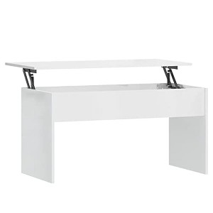vidaXL Coffee Table High Gloss White 40.2"x19.9"x20.7" Engineered Wood - 1 of 4